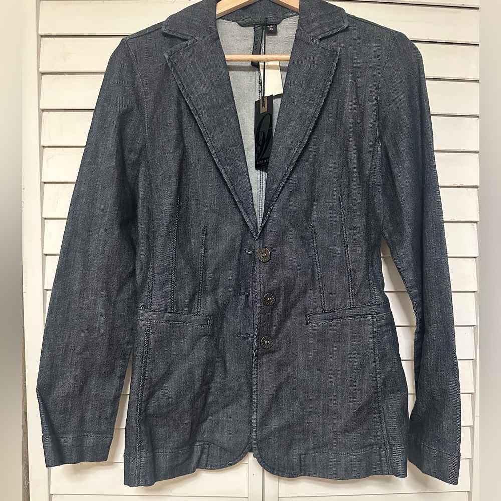NWT NineWest Denim Button-Front Blazer - Sz XS